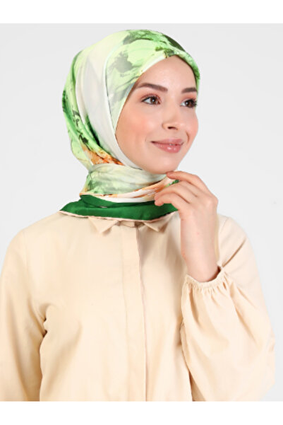 Differenza Eșarfă cu model trandafiri - VERDE