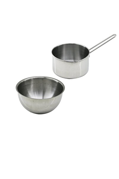 YerliÇöpPoşeti 2-Piece Milk and Sauce Bowl Set - 14 cm and 17 cm - Stainless ...