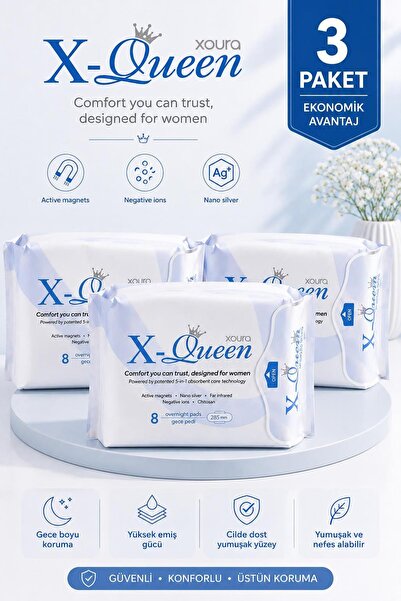 XAURA GLOBAL X-Queen Gece Pedi 8'lu 3 Adet