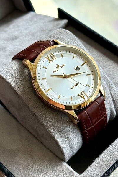 Polo Weil Pl002M Leather Men's Wristwatch with Strap
