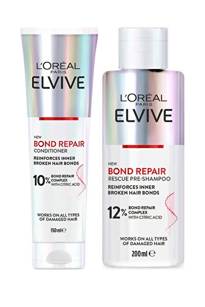 ELSEVE Elvive Bond Repair Saç Kremi 150 ml + Şampuan Öncesi Kurtarıcı Bakım 2...