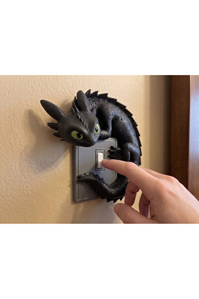Ejderha Yuvası Temalı Priz Görünümlü Dekor - The Dragon's Rest Fake Switch Faux Decor