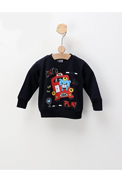 MiniKids Bluza flausata Lets go bleumarin by FDY
