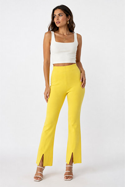 Neden Tekstil Women's Slit-Cut Comfortable Fit Pants