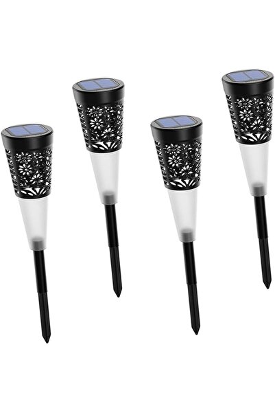 Alista Home Set de 4 lămpi solare cu 5 LED-uri, tip liliac, 600 mAh, pentru g...