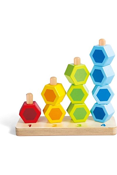 hapeed Counting Stacker by Hape | Wooden Stacking Block Building Puzzle Game ...