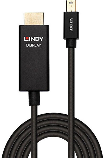 LİNDY Καλώδιο mini DisplayPort αρσενικό - HDMI αρσενικό 3μ Μαύρο (40923)