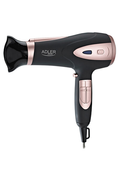 adler Uscător de păr profesional ionic 2200W Negru, cu funcție de aer rece, d...