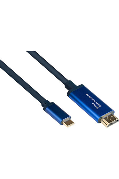 Good Connections Καλώδιο HDMI Αρσενικό σε USB-C Αρσενικό 1μ Μπλε Κωδικός: 452...