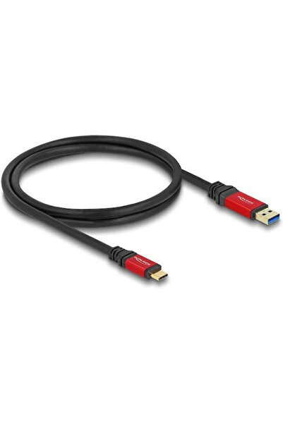DELOCK Καλώδιο USB 3.2 USB-C Αρσενικό - USB-A Χρυσό 1μ 80617