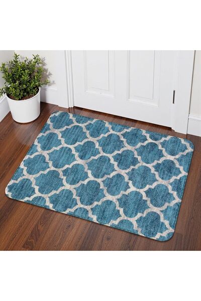 GENERAL Lahome Moroccan Area Rug - 2’x3’Washable Small Entryway Accent Distre...