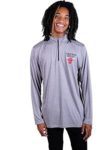 Ultra Game NBA Men's Super Soft Quarter Zip Long Sleeve T-Shirt