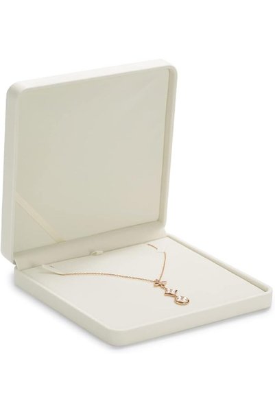 Oirlv (Pendant Box) - Velvet Pendant Storage Box White Jewellery Packaging Gi...