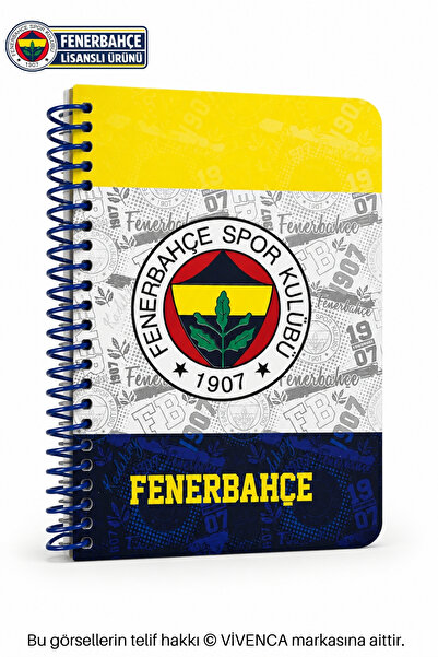 Fenerbahçe VİVENCA YENİ SEZON LİSANSLI A6 ÇİZGİLİ TEK ADET SPİRALLİ DEFTER 60...