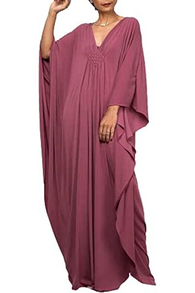GENERAL Women's Bohemian Kaftan Maxi Loungewear Oversized Nightgown Homewear ...