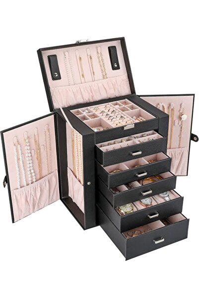 Procases ProCase Large Jewelry Organizer Box for Women Girls, 6 Layers Storag...