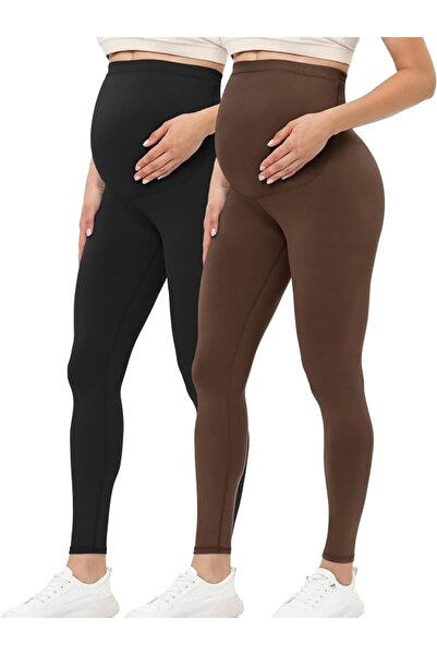 GENERAL Buttergene Women's Maternity Leggings over the Belly Pregnancy Active...