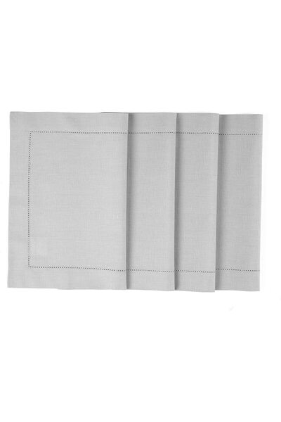 Solino Home Cotton Linen Hemstitch Table Runner – 14 x 36 Inch White Table Ru...