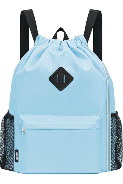 WANDF Drawstring Backpack Sports Gym Sackpack with Mesh Pockets Water Resista...