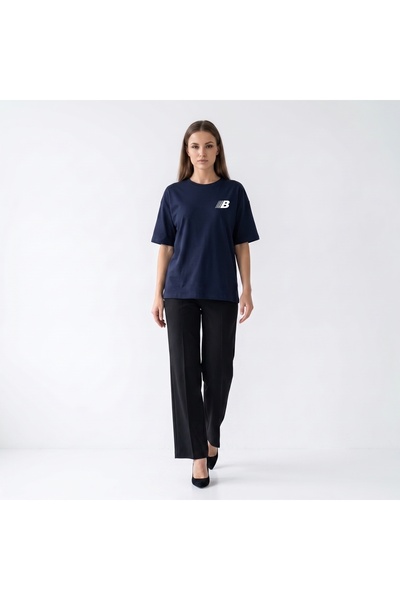 ZAVIXO Unisex Oversize T-Shirt with Minimal Chest Print, Cotton Crew Neck, Lo...