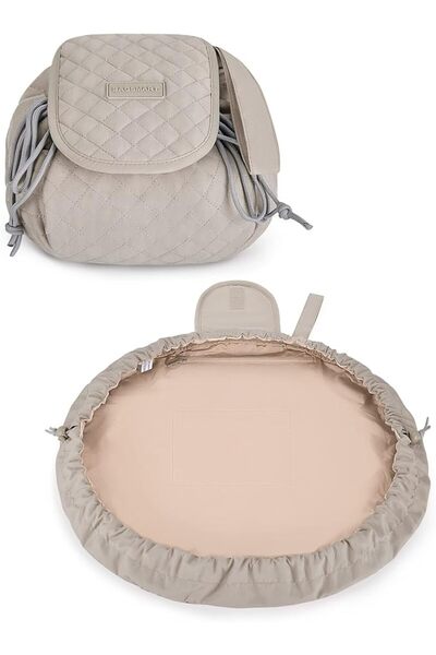 BAGSMART Lazy Makeup Bags for Women, Waterproof Drawstring Cosmetic Bag Trave...