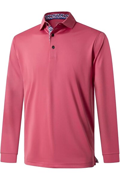 M MAELREG Men's Golf Polo Shirts Short Sleeve Striped Performance Moisture Wi...