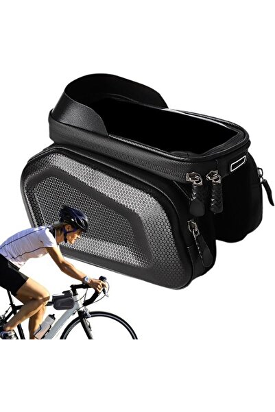 STARSTAR Black waterproof top tube phone frame bag 6.5".