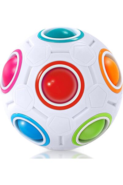 Arabest Educational Fidget Toy,Rainbow Puzzle Ball,12 Holes,11 Colorful Balls...