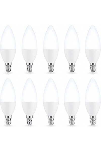 Generic مجموعة من 10 لمبات إضاءة LED فائقة السطوع E14، لون أبيض بارد، 7 وات، ...