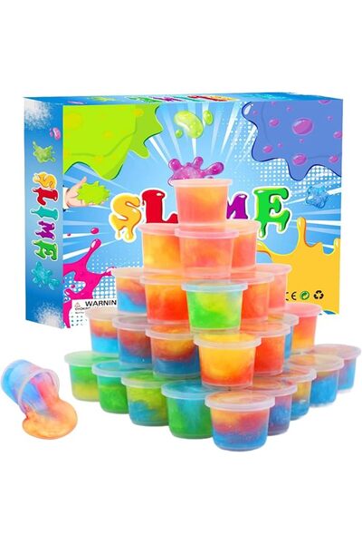 Beauenty Jelly Cube Slime Kit - Crystal Clear, Super Soft and Non-Sticky, Fru...