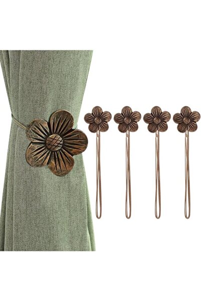 Morvena Picks Set de 4 suporturi magnetice retro pentru perdele: design japon...