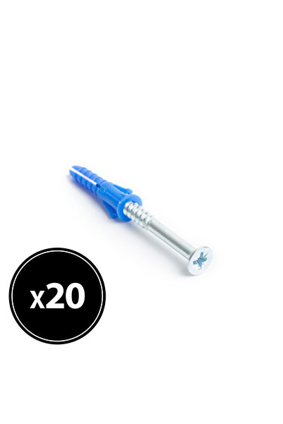 Alista Home Βίδες 8 × 40 χιλ. για Μπετόν και Τούβλο, Σετ 20 τεμαχίων