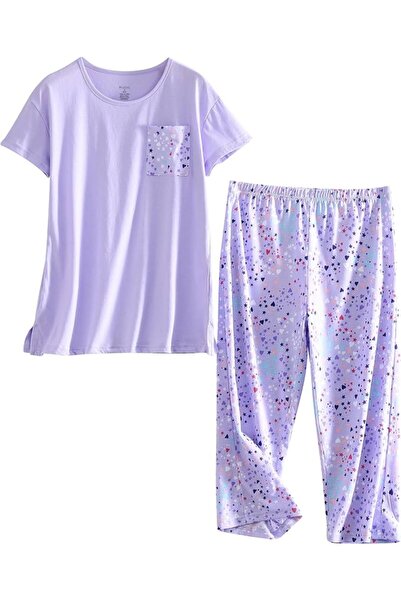GENERAL PNAEONG Women’s Pajama Set - Sleepwear Tops with Capri Pants Casual a...