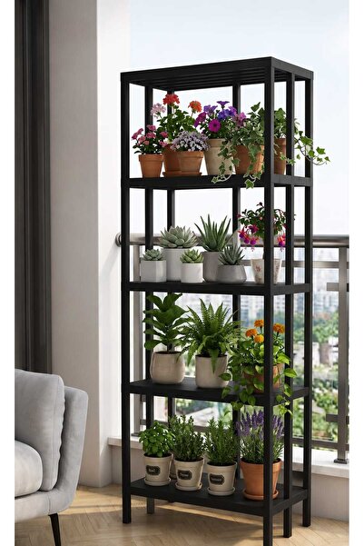 DEKOZUM BOTANİC Saksılık Çiçeklik Saksı Standı Çok Amaçlı Raf Dekoratif Saksı...