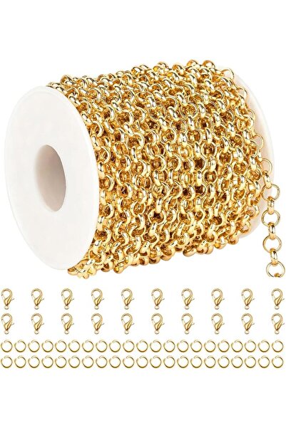 GENERAL Aluminum Chain for Jewelry Making, Sturdy Cuban Link Chain for Men an...