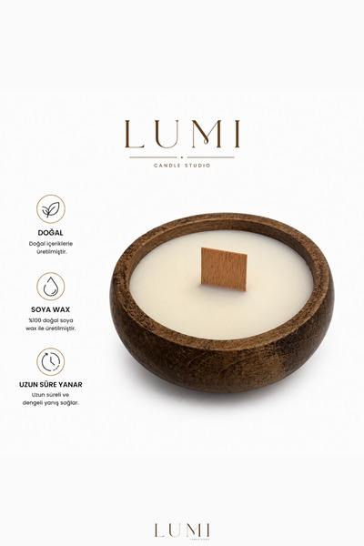 Lumieres Vanilya Kokulu %100 Soya Wax Ahşap Fitilli Lumi Candle Studio Doğal ...