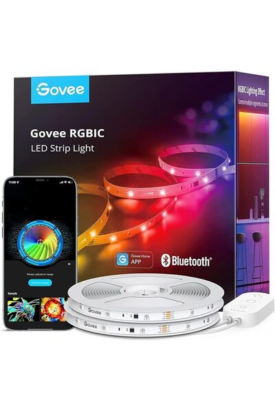 Govee Rgbic Led Strip Light 5m, Smart Lights for Bedroom |   Bluetooth Led St...