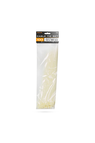 Alista Home Plastic Cable Ties, 300x4.6 mm, Self-Locking Nylon, Transparent, ...