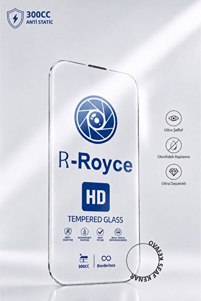 R/ROYCE TEMPERED CLASS 300CC KIRILMAZ CAM (İP. 17 PRO MAX)