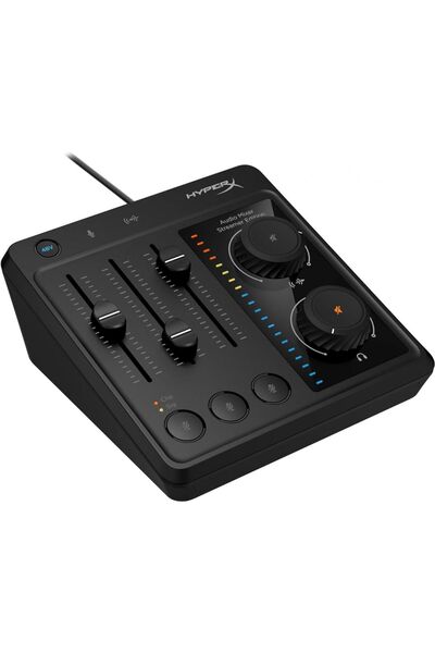 HP Mixer audio HyperX pentru microfoane XLR și 3.5mm, Alimentare Phantom 48V,...