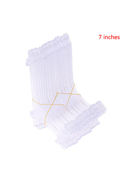 Choice6 10pcs 7 inches 10Pcs/5PCS Plastic Clear Easels Plate Holders Display ...