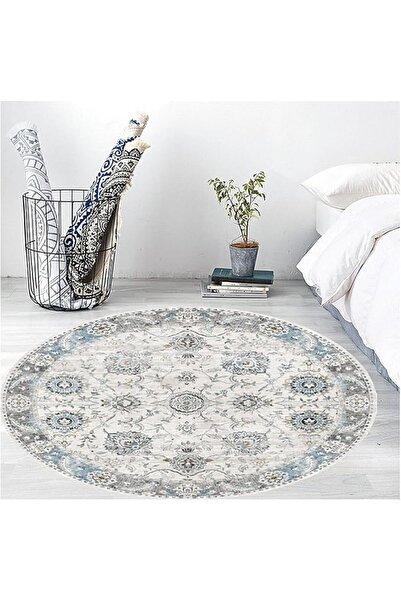 GENERAL Indoor Printed Round Area Rug, Foldable Ultra-Thin, Non-Slip Low Pile...