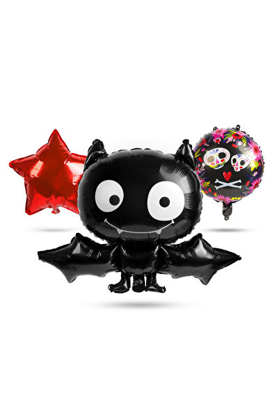 Alista Home Set de baloane din folie cu lilieci de Halloween, 5 bucăți, 50x60...