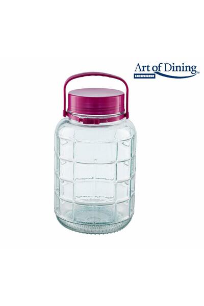 Heinner Art of Dining Borcan de sticlă de 5L cu capac din plastic și mâner