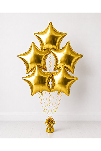 Balonsan 18" Yıldız Folyo Balon 45 cm Altın 1 Adet