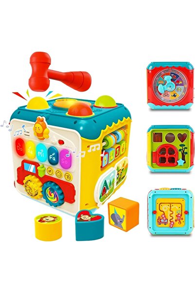 MACVI Cub educativ multifuncțional 6-în-1 cu pian și labirint — Distracție in...