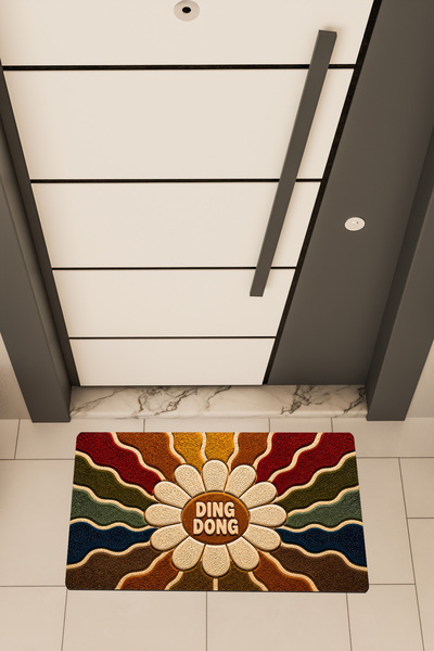 Dormot Deas Home, Digital Printing, Flower Colorful Pattern Retro Design, Doo...