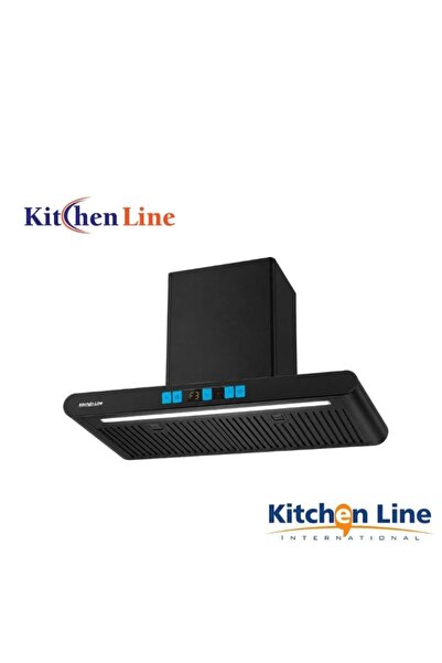 Kitchen Line شفاط مطبخ مثبت على الحائط KL-TR 01-60 أسود 60 سم - قوة شفط 1380 متر مكعب/ساعة