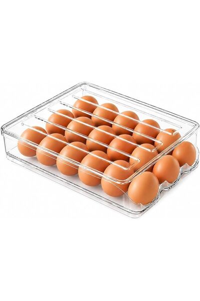 GENERAL 54 Egg Storage For Refrigerator With Egg Craker Tool, Egg Dispenser F...