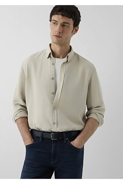 Mavi M0212068 Black Shirt Men's Shirt Beige